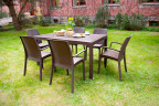 Стол B:rattan Houston 1500*900мм, коричневый